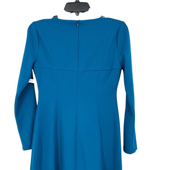 Donna Morgan Vibrant Blue A-Line Long Sleeve Dress Size 0 NWOT - Picture 5 of 9